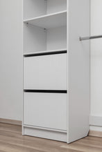 Load image into Gallery viewer, Basel Walk In Wardrobe Kit - Fluted - White