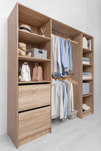 Load image into Gallery viewer, Basel Walk In Wardrobe Kit - Fluted - Natural Oak