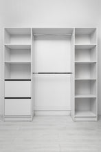 Load image into Gallery viewer, Basel Walk In Wardrobe Kit - Slim Shaker Panel - White