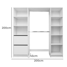 Load image into Gallery viewer, Basel Walk In Wardrobe Kit - Fluted - White