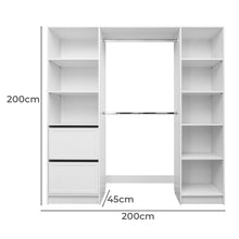 Load image into Gallery viewer, Basel Walk In Wardrobe Kit - Hamptons - White