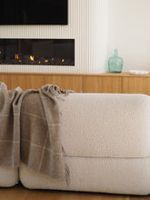 Load image into Gallery viewer, Brighton NZ Wool Throw Rug - Beige Striped