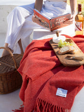 Load image into Gallery viewer, Brighton NZ Wool Throw Rug - Cherry