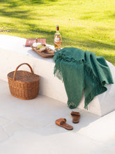 Load image into Gallery viewer, Brighton NZ Wool Throw Rug - Emerald