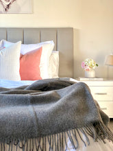 Load image into Gallery viewer, Brighton NZ Wool Throw Rug - Grey