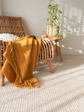 Load image into Gallery viewer, Brighton NZ Wool Throw Rug - Mustard
