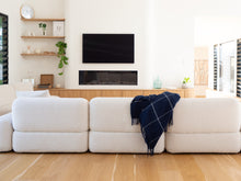 Load image into Gallery viewer, Brighton NZ Wool Throw Rug - Navy Stripe