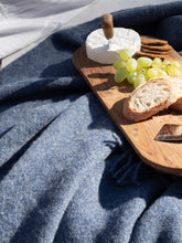 Load image into Gallery viewer, Brighton NZ Wool Throw Rug - Navy