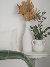 Load image into Gallery viewer, Brighton NZ Wool Throw Rug - Sage Striped