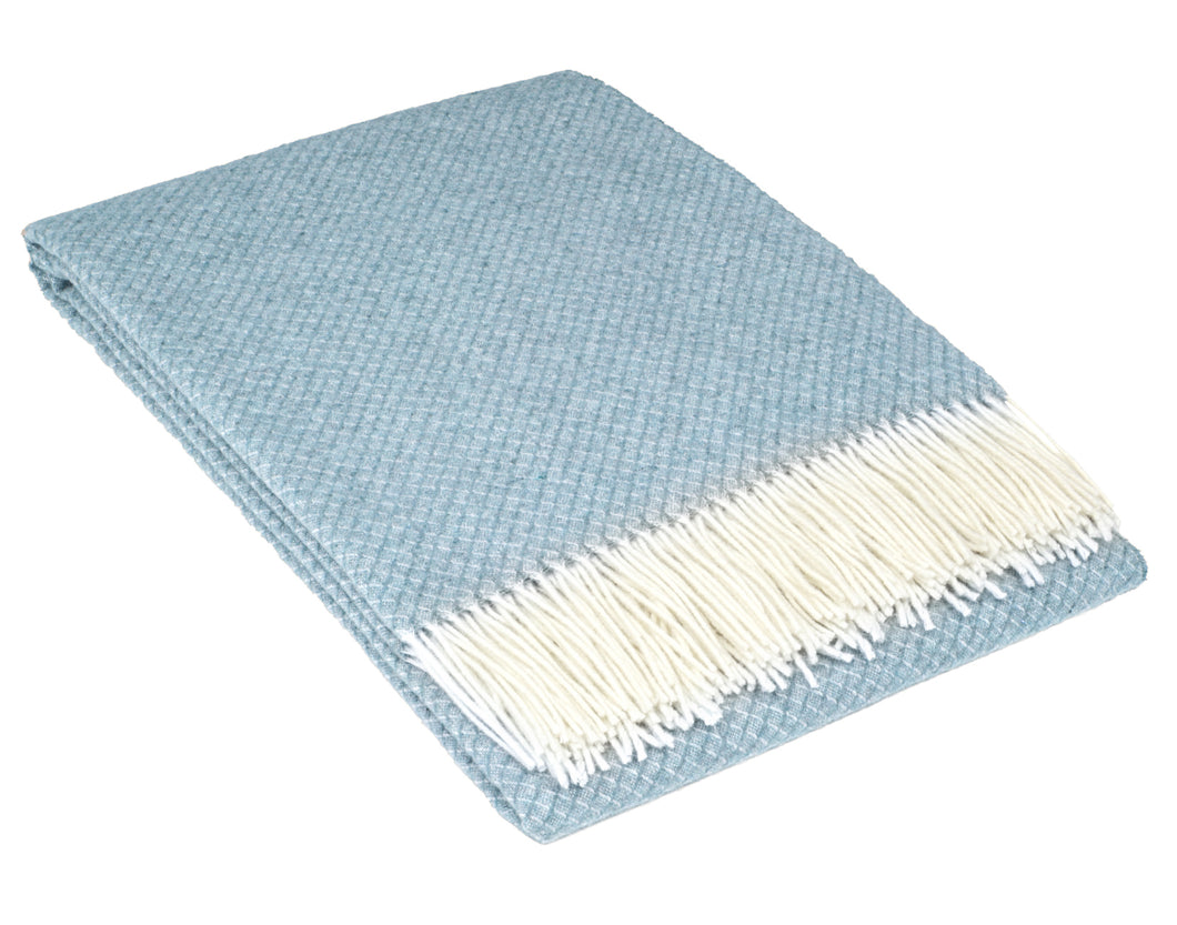Chiswick Cashmere and Merino Wool Blend Throw - Blue