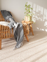 Load image into Gallery viewer, Chiswick Cashmere and Merino Wool Blend Throw - Charcoal