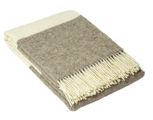 Load image into Gallery viewer, Brighton NZ Wool Throw Rug - Stone