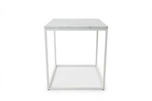 Load image into Gallery viewer, SILVA WHITE SIDE TABLE WITH WHITE MARBLE