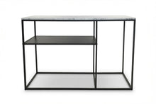 Load image into Gallery viewer, AURA ENTRY CONSOLE BLACK WITH WHITE MARBLE