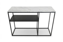 Load image into Gallery viewer, AURA ENTRY CONSOLE BLACK WITH WHITE MARBLE