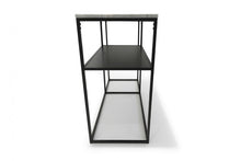 Load image into Gallery viewer, AURA ENTRY CONSOLE BLACK WITH WHITE MARBLE