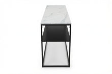 Load image into Gallery viewer, AURA ENTRY CONSOLE BLACK WITH WHITE MARBLE