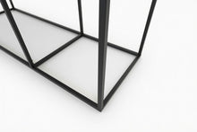 Load image into Gallery viewer, AURA ENTRY CONSOLE BLACK WITH WHITE MARBLE