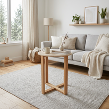 Load image into Gallery viewer, LYRA SIDE TABLE WITH NATURAL OAK TRAVERTINE