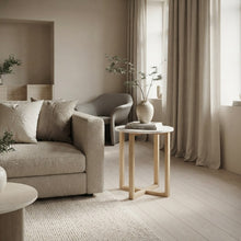 Load image into Gallery viewer, LYRA SIDE TABLE WITH WHITE MARBLE