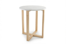 Load image into Gallery viewer, LYRA SIDE TABLE WITH WHITE MARBLE