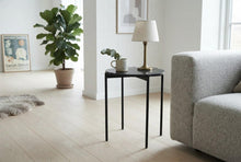 Load image into Gallery viewer, SOLIS SIDE TABLE BLACK WITH BLACK MARBLE