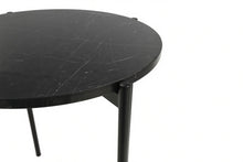 Load image into Gallery viewer, SOLIS SIDE TABLE BLACK WITH BLACK MARBLE