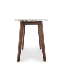 Load image into Gallery viewer, NERO WALNUT SIDE TABLE WITH NATURAL OAK MARBLE