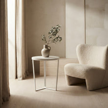 Load image into Gallery viewer, LUME SIDE TABLE WHITE WITH WHITE MARBLE