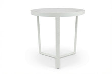 Load image into Gallery viewer, LUME SIDE TABLE WHITE WITH WHITE MARBLE