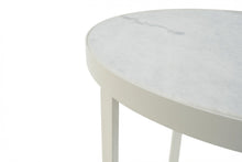 Load image into Gallery viewer, LUME SIDE TABLE WHITE WITH WHITE MARBLE