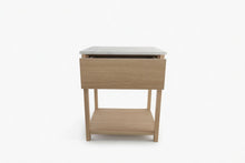 Load image into Gallery viewer, NOVA BEDSIDE TABLE NATURAL OAK WITH WHITE MARBLE