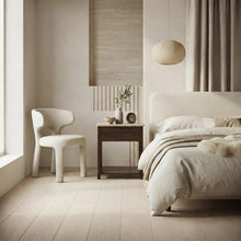 Load image into Gallery viewer, NOVA BEDSIDE TABLE WALNUT WITH TRAVERTINE