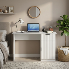 Load image into Gallery viewer, COPENHAGEN - WHITE - FLUTED - PULL BLACK