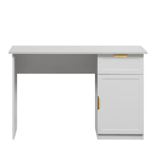 Load image into Gallery viewer, COPENHAGEN DESK - WHITE - HAMPTON - PULL BRASS