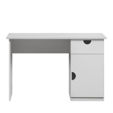 Load image into Gallery viewer, COPENHAGEN DESK - WHITE - SLIM - HALF MOON BLACK