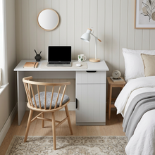 Load image into Gallery viewer, COPENHAGEN DESK - WHITE - VJ PANEL - PULL BLACK