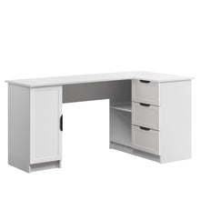 Load image into Gallery viewer, ROME CORNER DESK - WHITE - HAMPTON - PULL BLACK