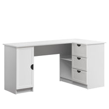 Load image into Gallery viewer, ROME CORNER DESK - WHITE - HAMPTON - HALF MOON BLACK