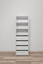 Load image into Gallery viewer, Geneva Built In Wardrobe - 4 Drawer 3 Shelf Module - Fluted - White