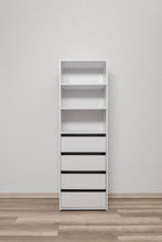 Load image into Gallery viewer, Geneva Built In Wardrobe - 4 Drawer 3 Shelf Module - Classic - White