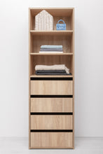 Load image into Gallery viewer, Geneva Built In Wardrobe - 4 Drawer 3 Shelf Module - Classic - Natural Oak