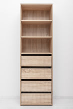 Load image into Gallery viewer, Geneva Built In Wardrobe - 4 Drawer 3 Shelf Module - Fluted - Natural Oak