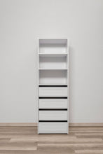 Load image into Gallery viewer, Geneva Built In Wardrobe - 4 Drawer 3 Shelf Module - Hamptons - White