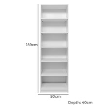 Load image into Gallery viewer, Geneva Built In Wardrobe - 6 Shelf Module - White