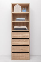 Load image into Gallery viewer, Geneva Built In Wardrobe - 4 Drawer 3 Shelf Module - Fluted - Natural Oak