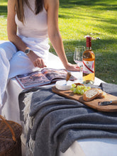 Load image into Gallery viewer, Hampton Merino Wool Blend Throw Rug - Dark Grey