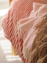 Load image into Gallery viewer, Kensington Cashmere and Superfine Merino Wool Throw Rug - Blush