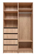 Load image into Gallery viewer, Malmo Walk In Wardrobe - 2 Shelf/Hanging Module - Natural Oak
