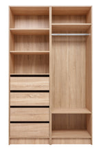 Load image into Gallery viewer, Malmo Walk In Wardrobe - 4 Drawer 3 Shelf Module - Fluted - Natural Oak